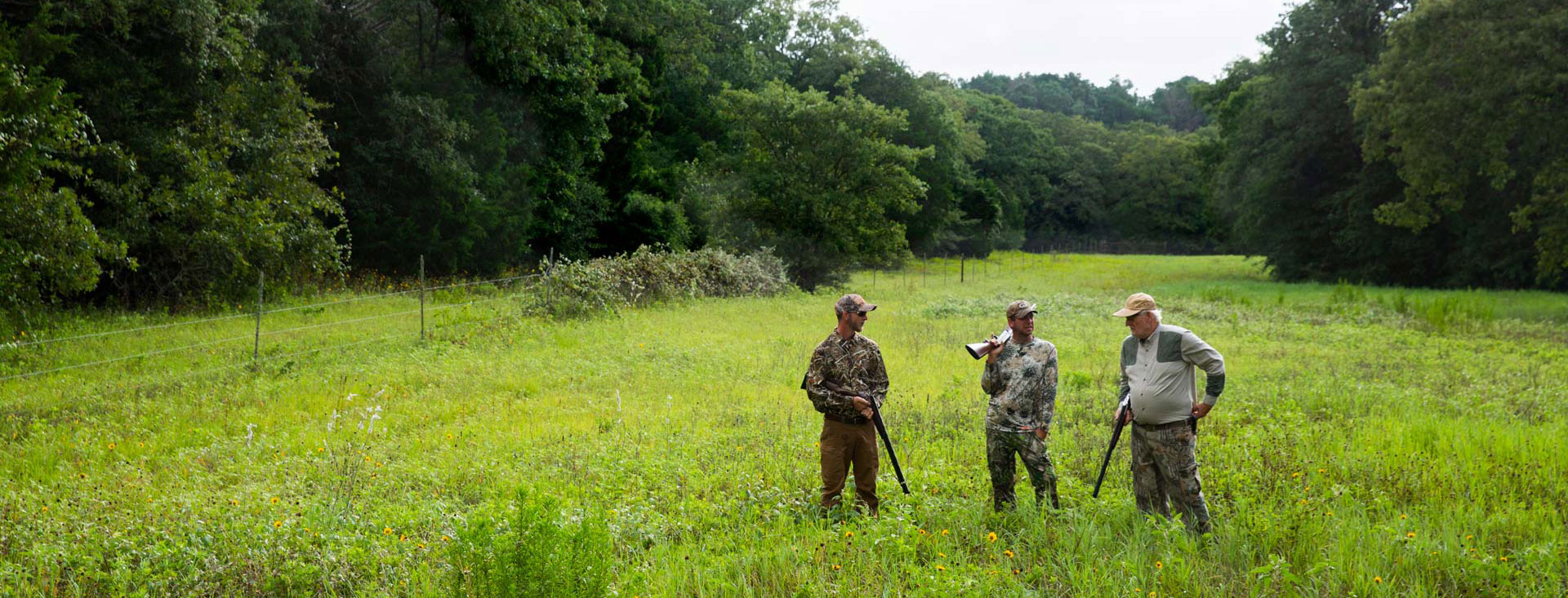 Men dove hunting